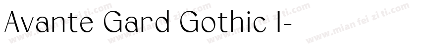 Avante Gard Gothic I字体转换